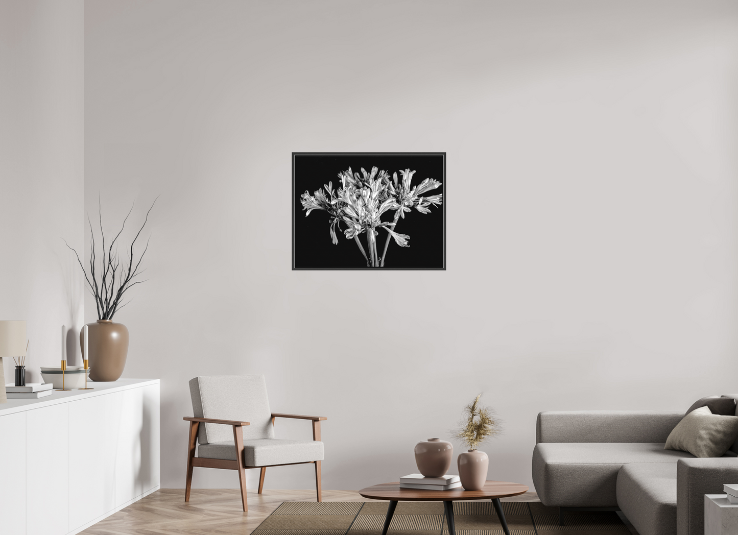 Agapanthus in Black and White
