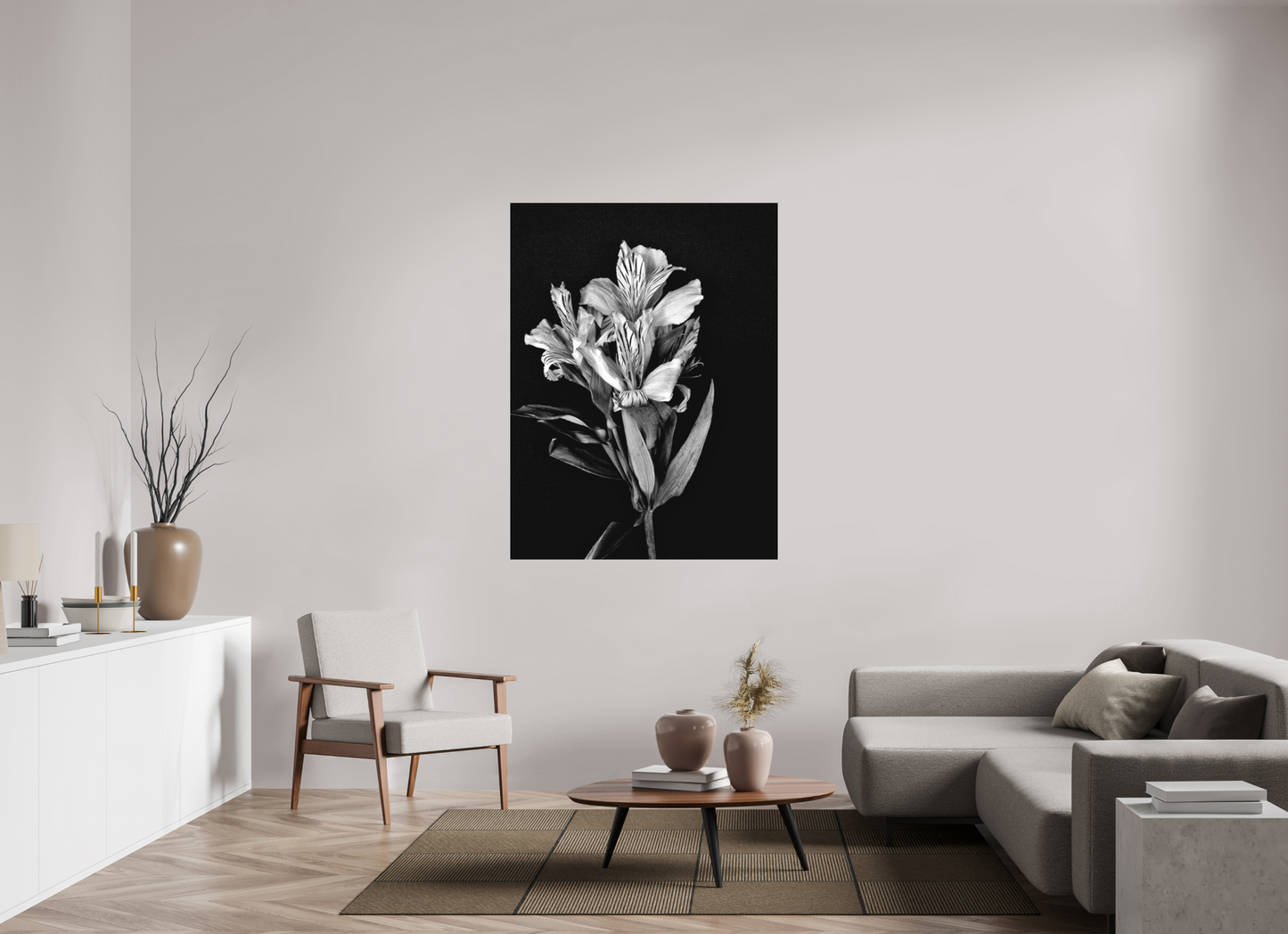 Flower Love in Black and White