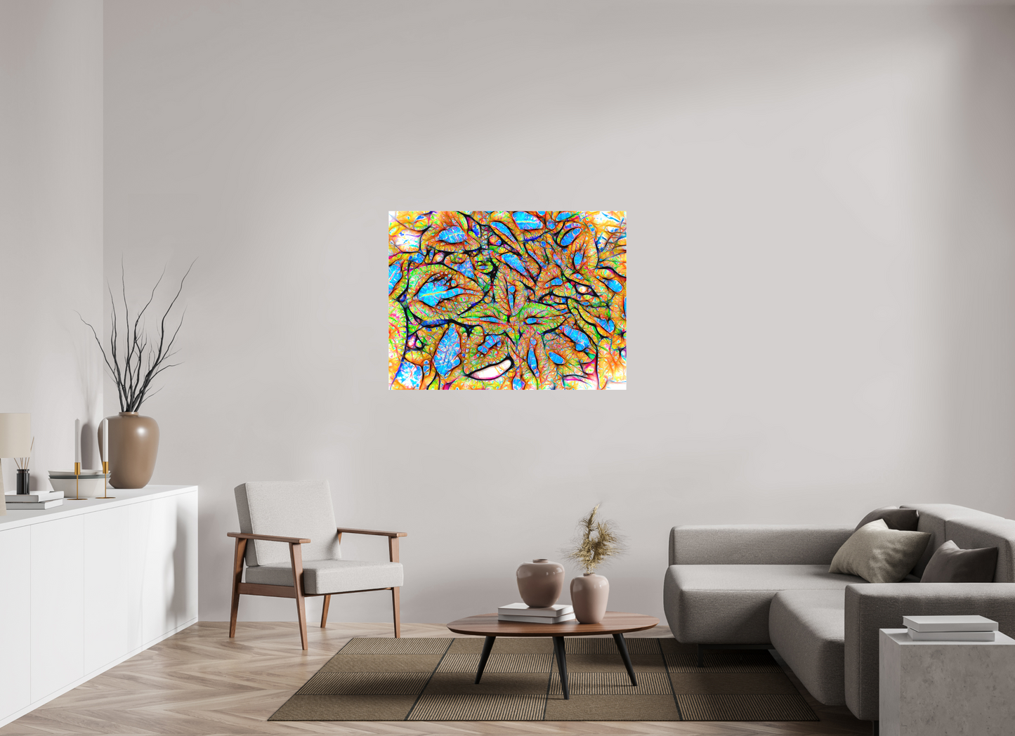 48 x 36″, On Woven Canvas Labyrinth