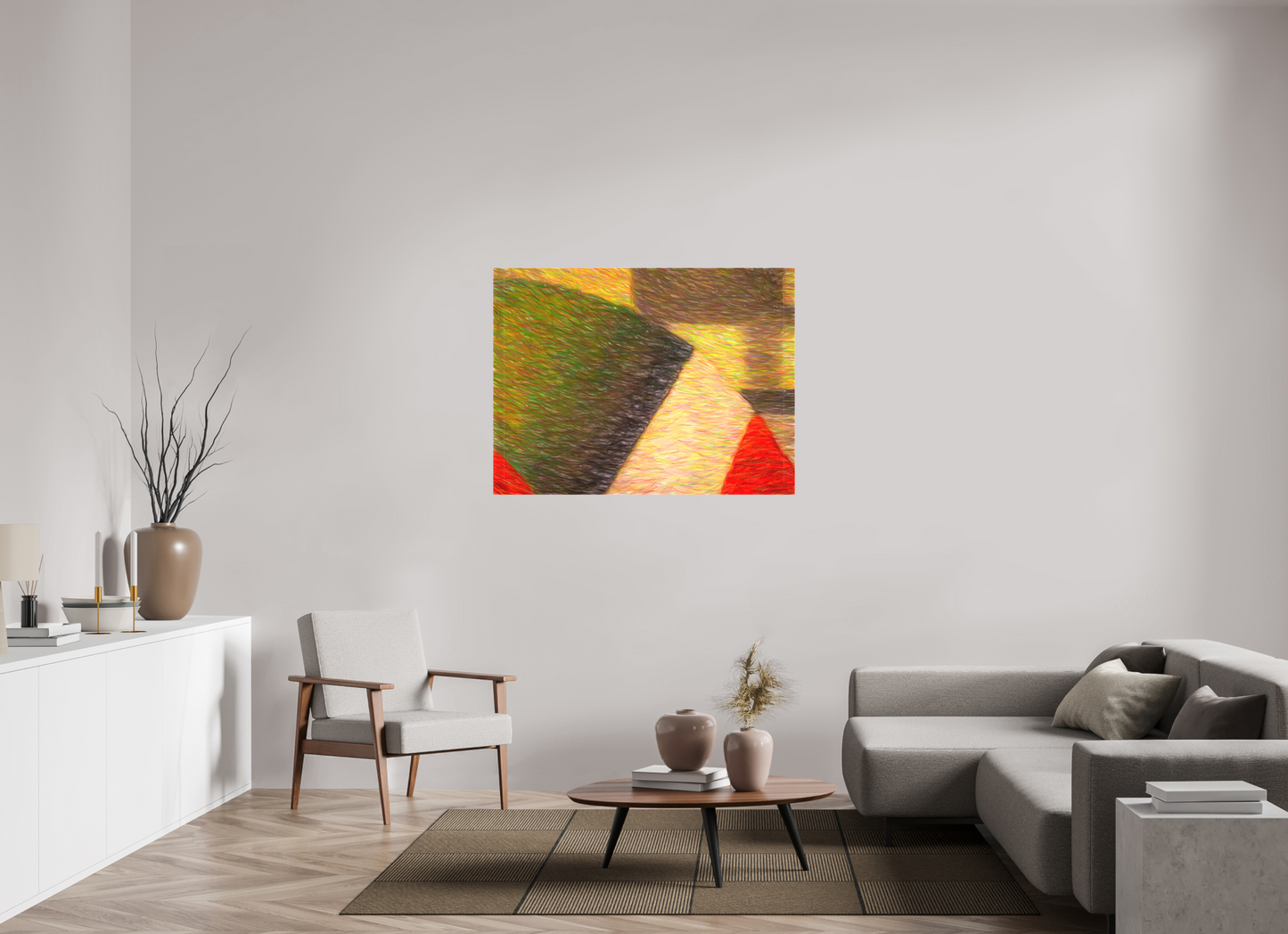 48 x 36″, On Woven Canvas Shapes