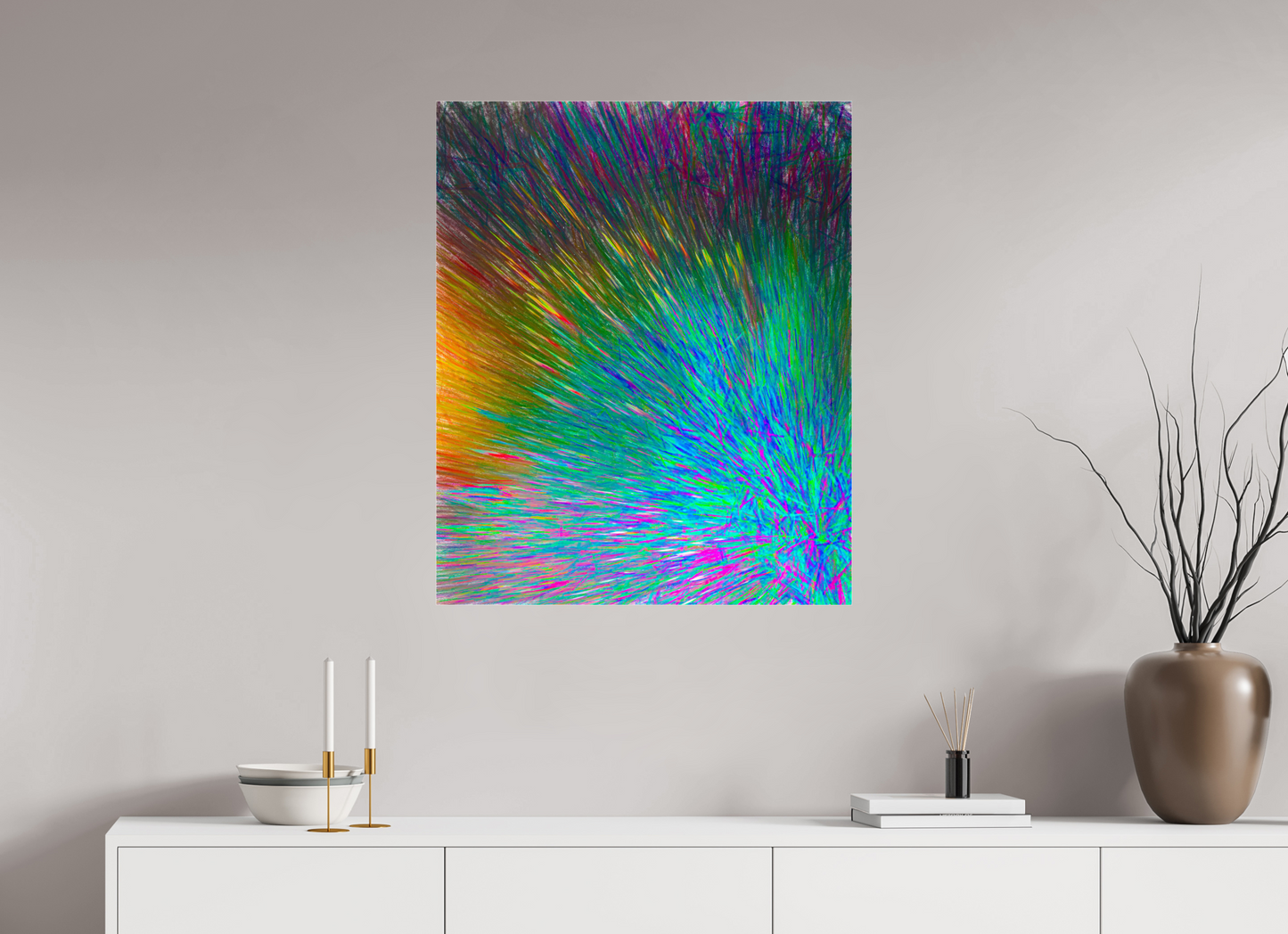 28 x 33.9″, Under Polished Acrylic Glass Color Quest