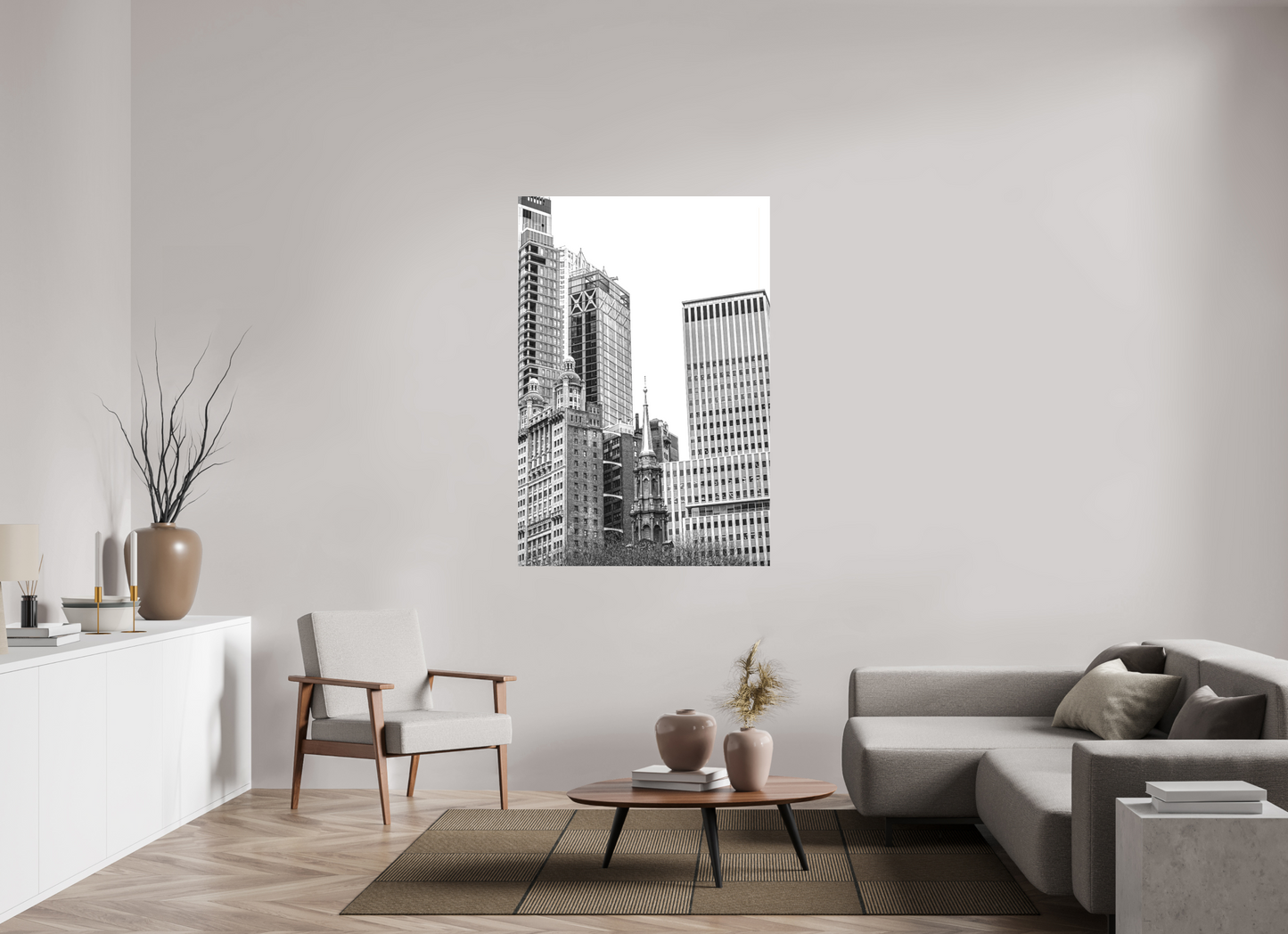 40 x 58.9″, On Woven Canvas New York Architecture