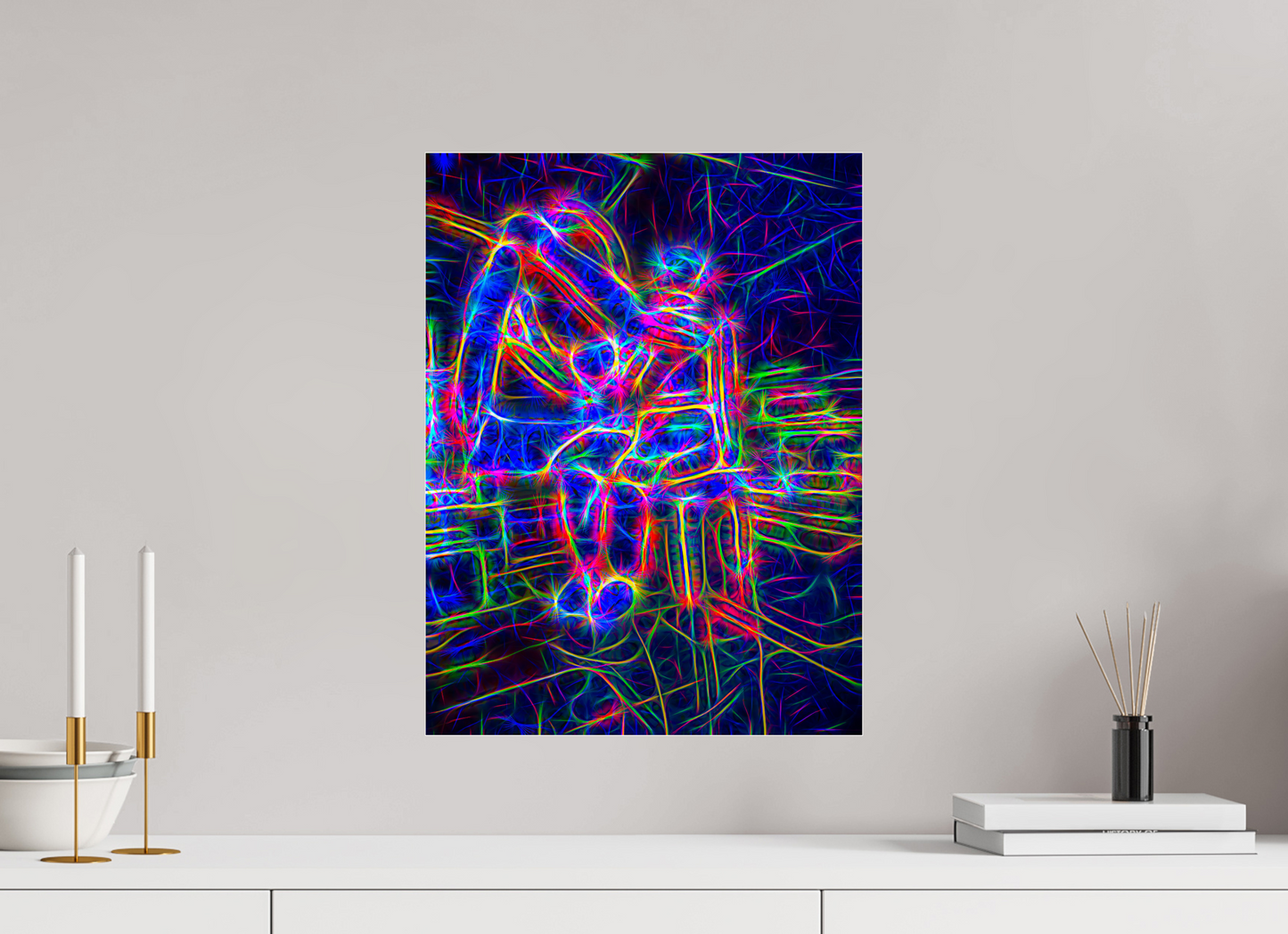 15 x 20″, Under Polished Acrylic Glass City Lights
