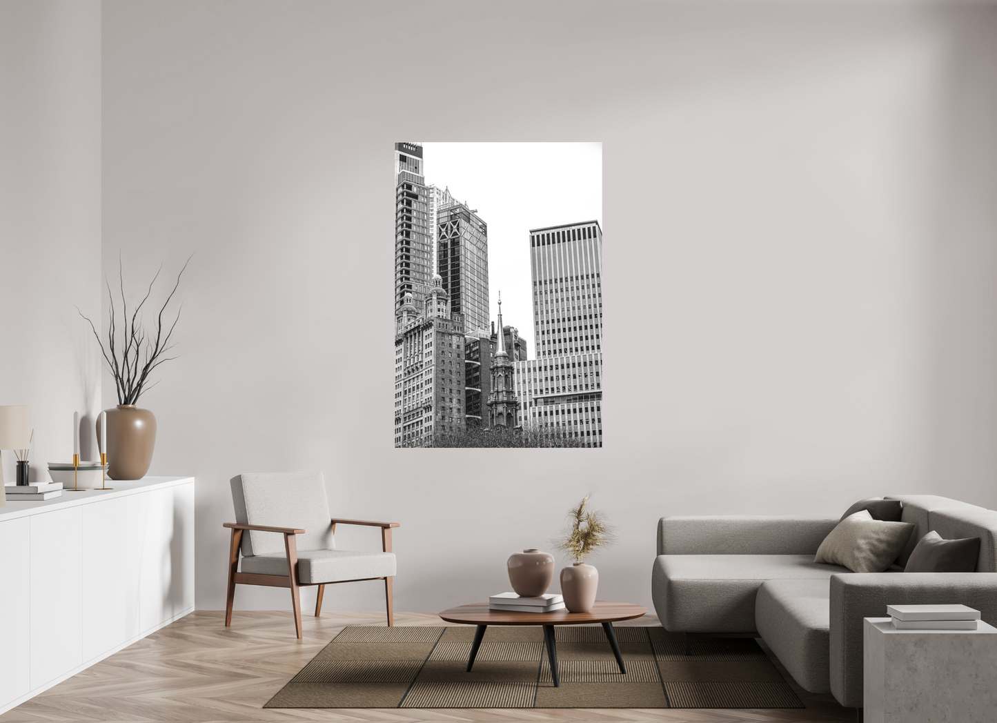 43 x 63.4″, Under Polished Acrylic Glass New York Architecture