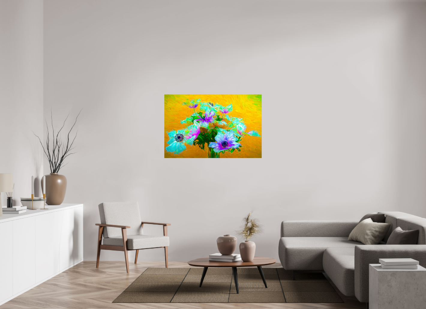Panoramic Impressionist Flowers