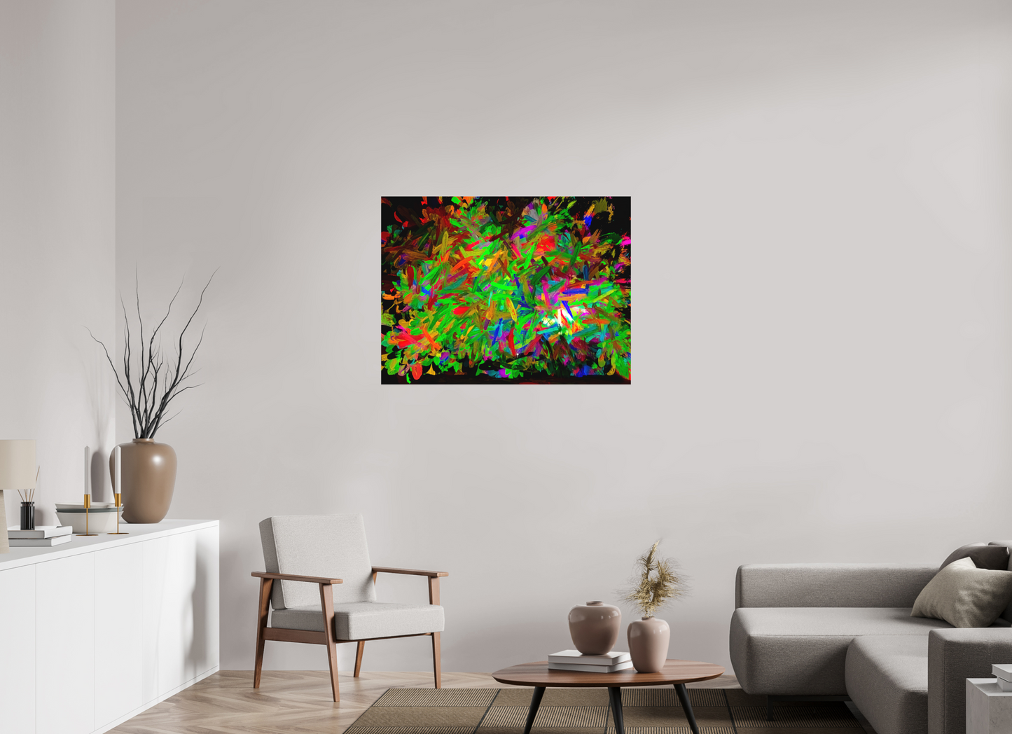40 x 30″, On Woven Canvas Color Explosion