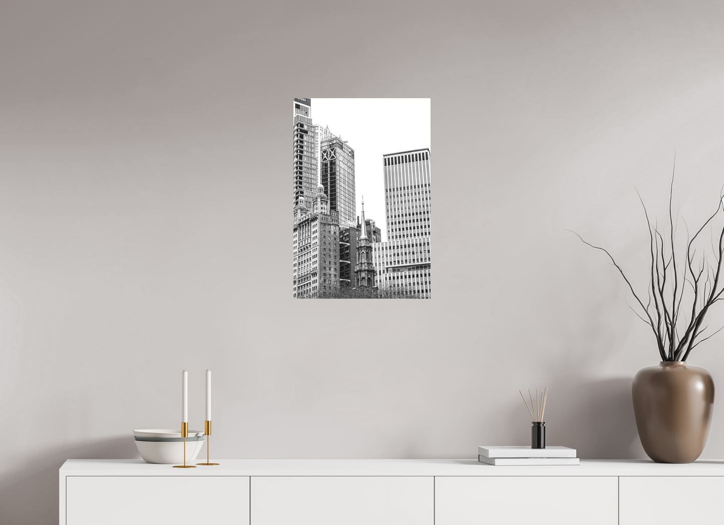 16 x 23.6″, On Woven Canvas New York Architecture