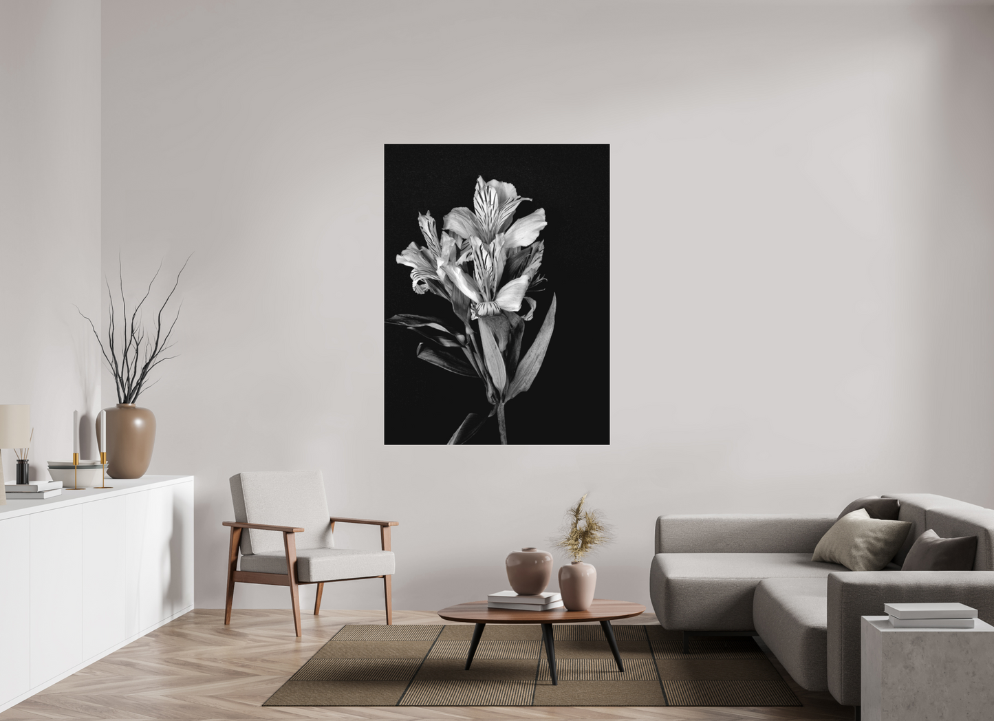 Flower Love in Black and White