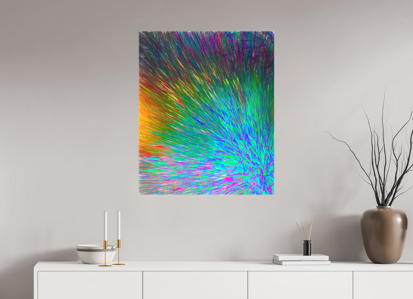 28 x 33.9″, On Woven Canvas Color Quest