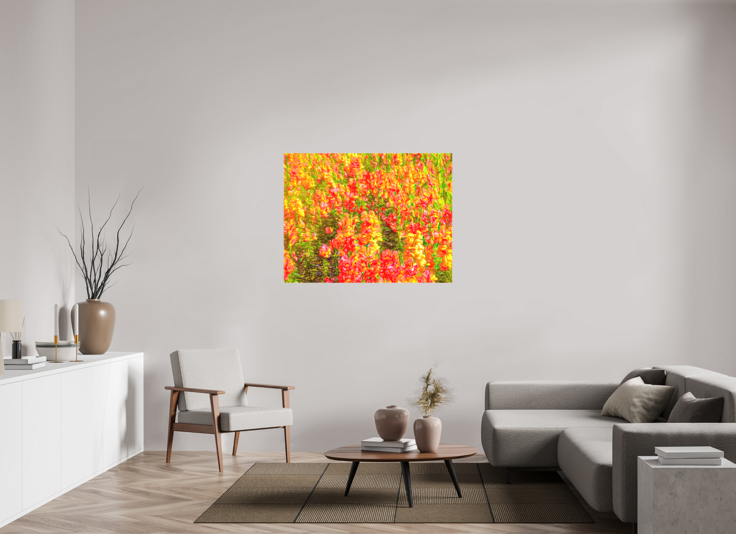 Panoramic Golden Flowers