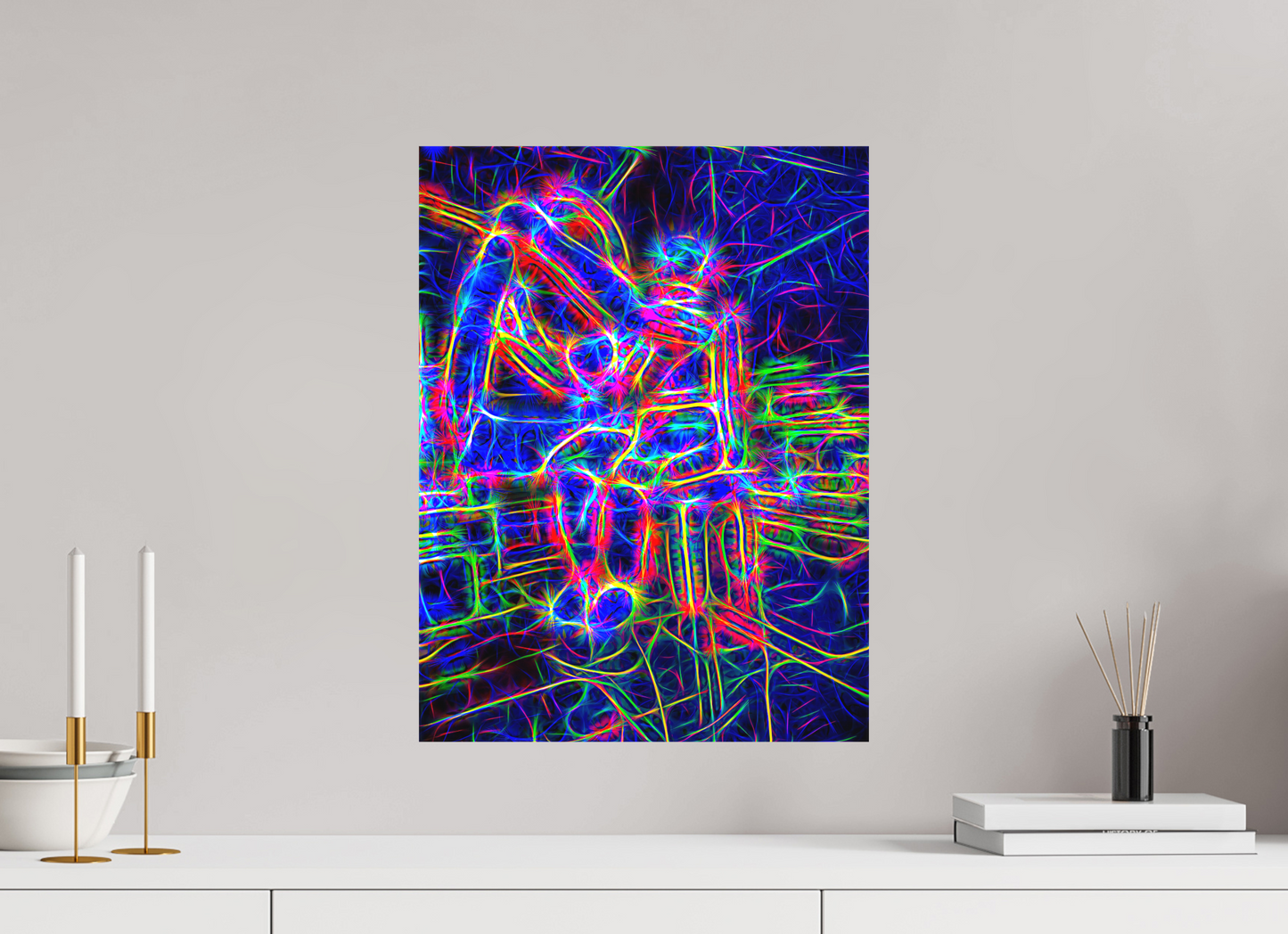 15 x 20″, On Woven Canvas City Lights