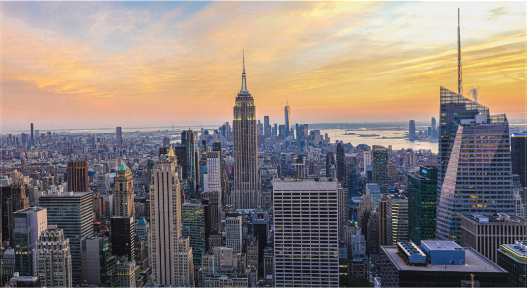 Sunset in New York City