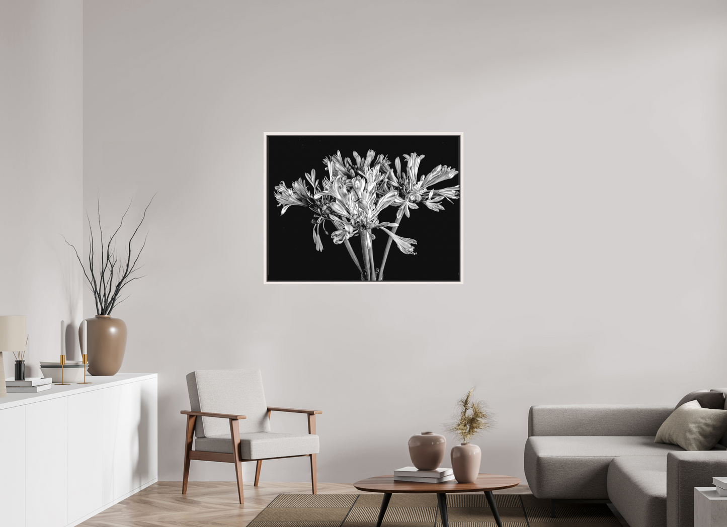 Agapanthus in Black and White