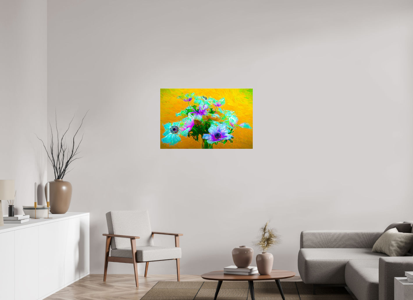 Panoramic Impressionist Flowers