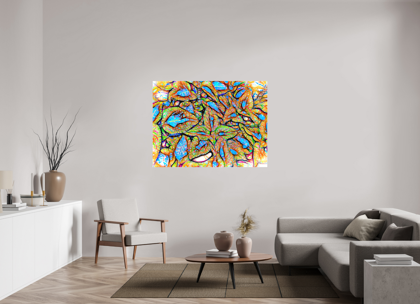 56 x 42″, On Woven Canvas Labyrinth