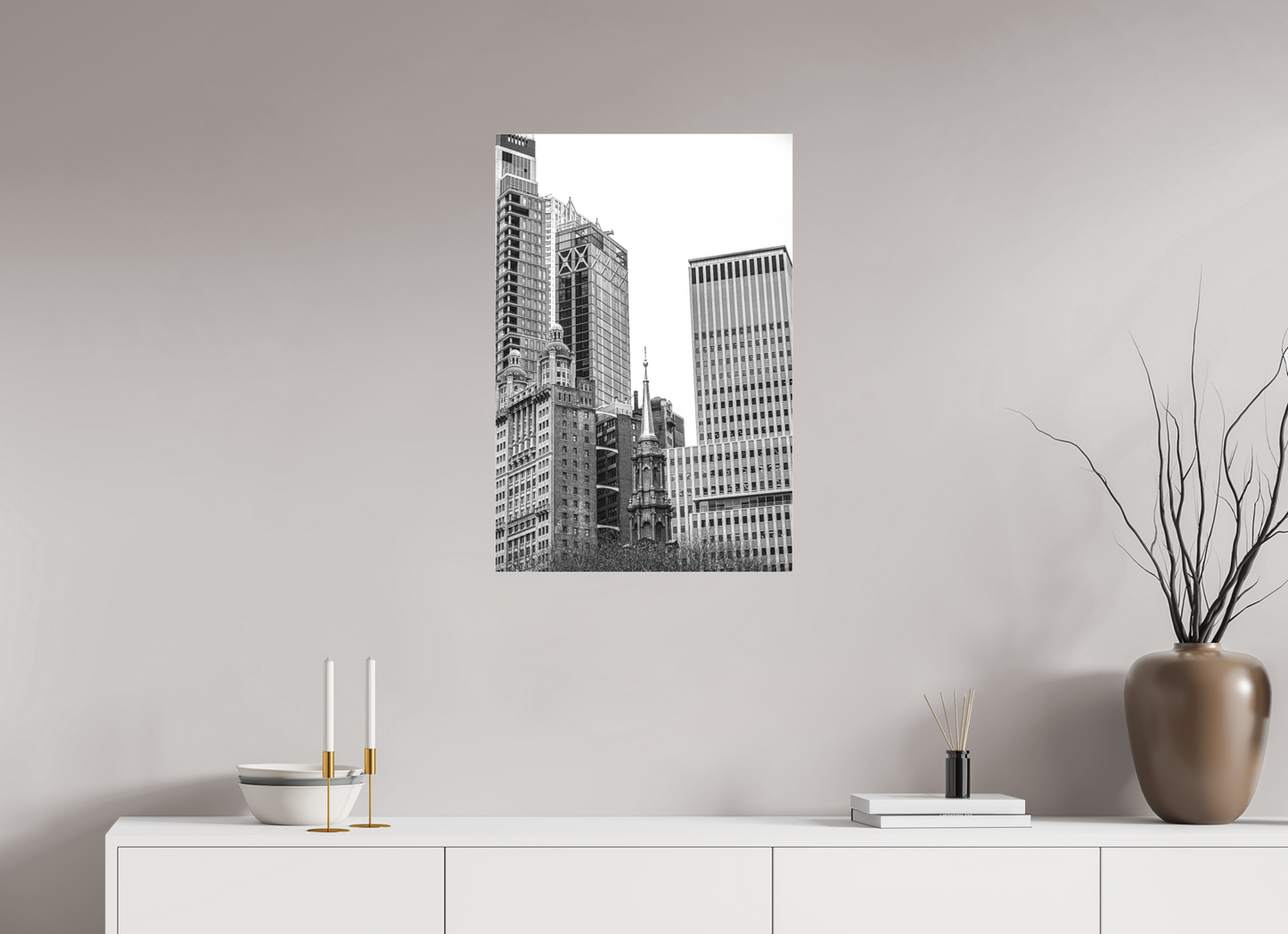20 x 29.5″, Under Polished Acrylic Glass New York Architecture