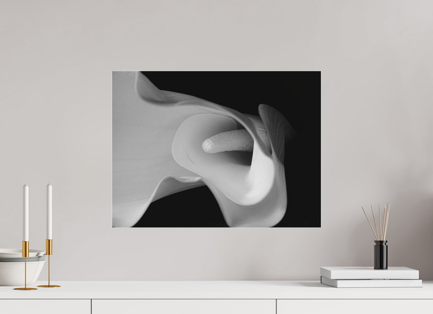 Cala in Bloom (Black and White Version)
