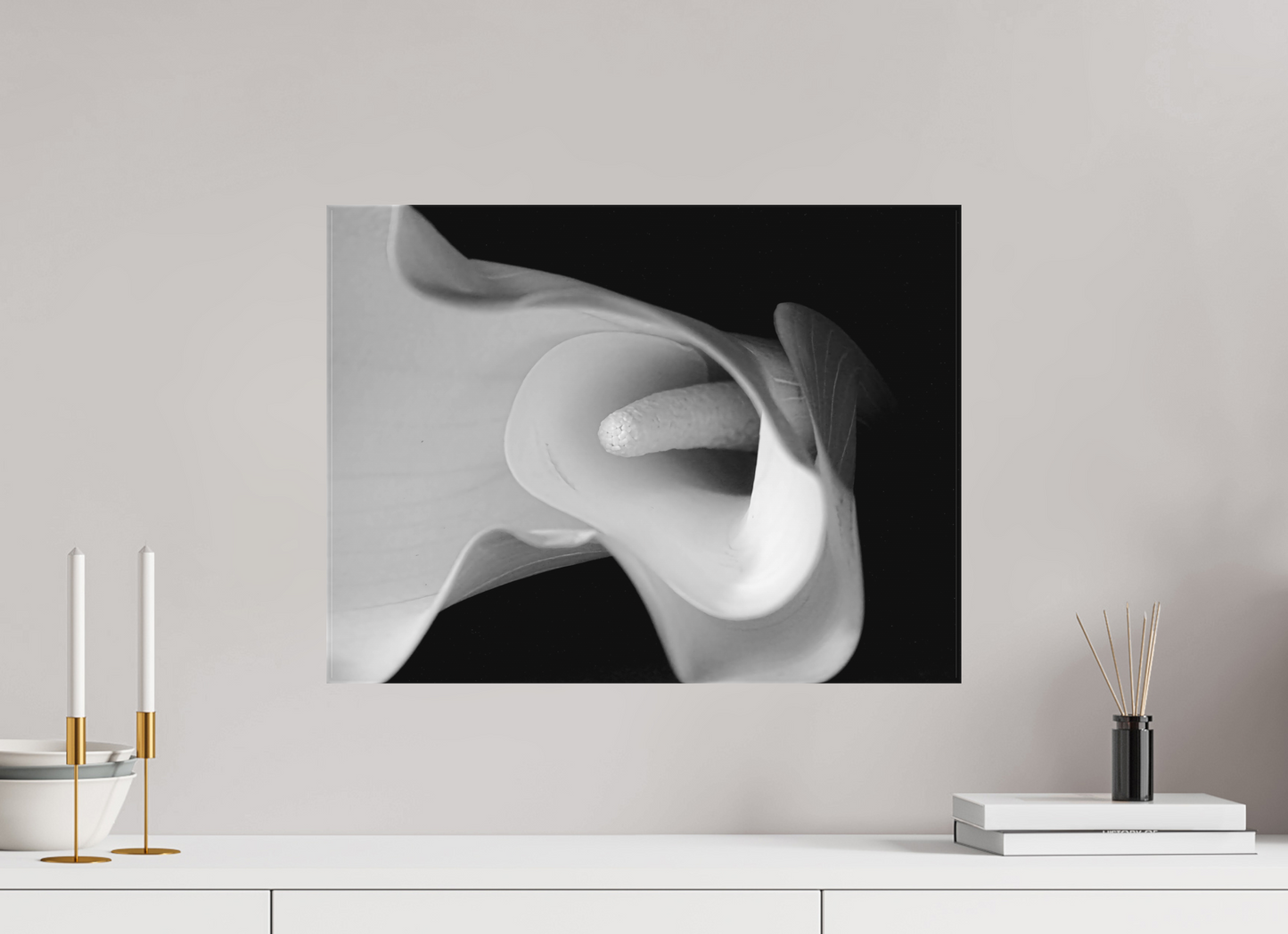 Cala in Bloom (Black and White Version)