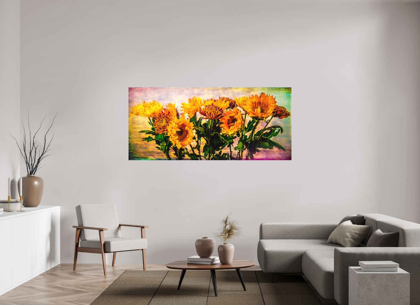 Panoramic Sunflowers Symphony