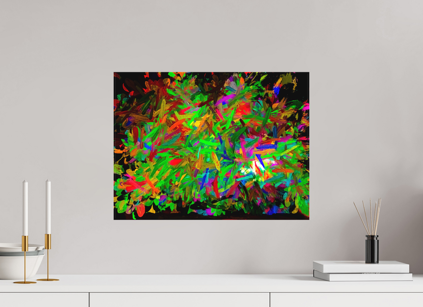 20 x 15″, On Woven Canvas Color Explosion