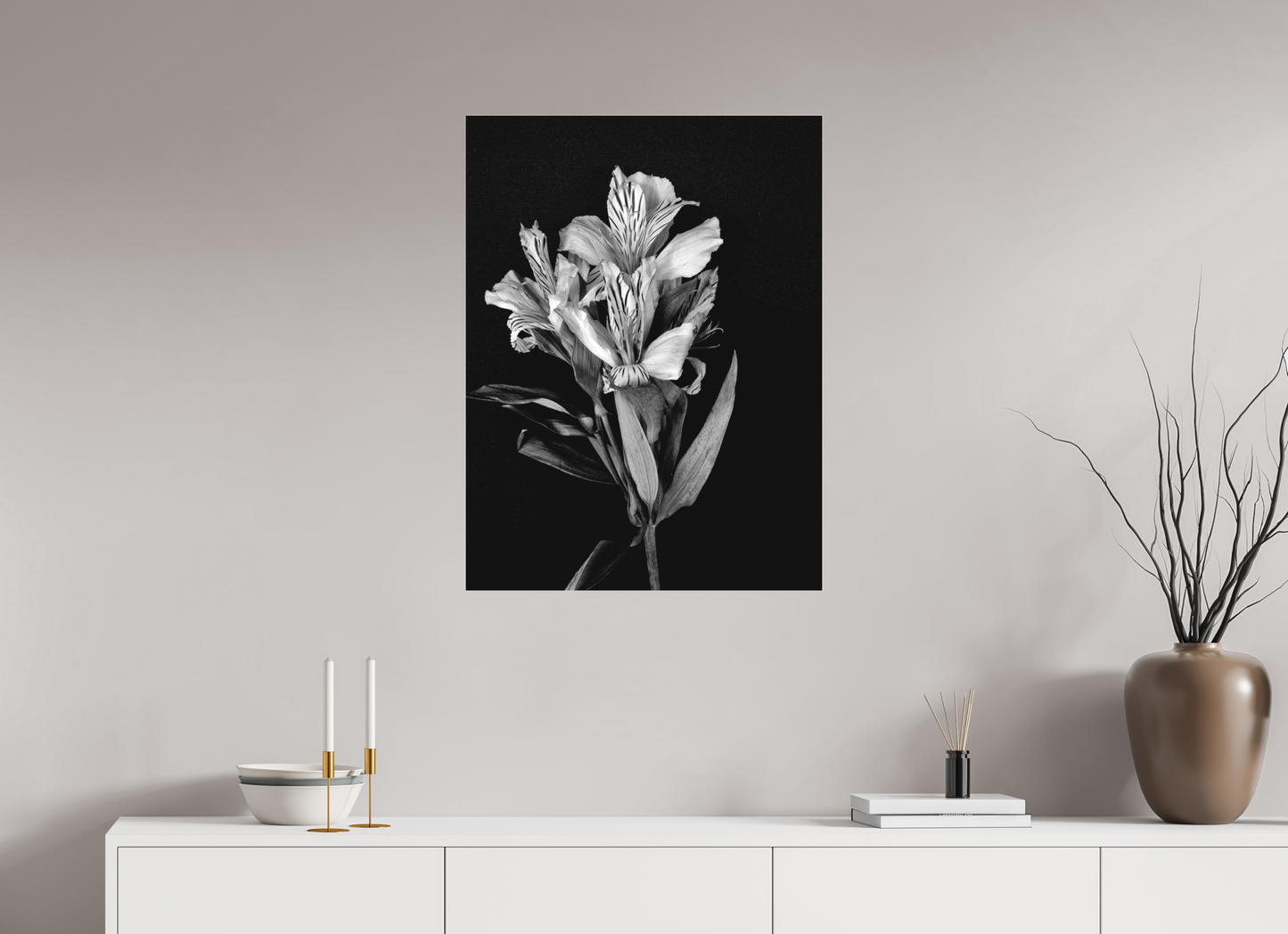 Flower Love in Black and White