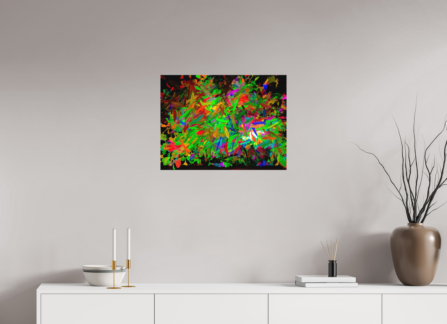 24 x 18″, On Woven Canvas Color Explosion