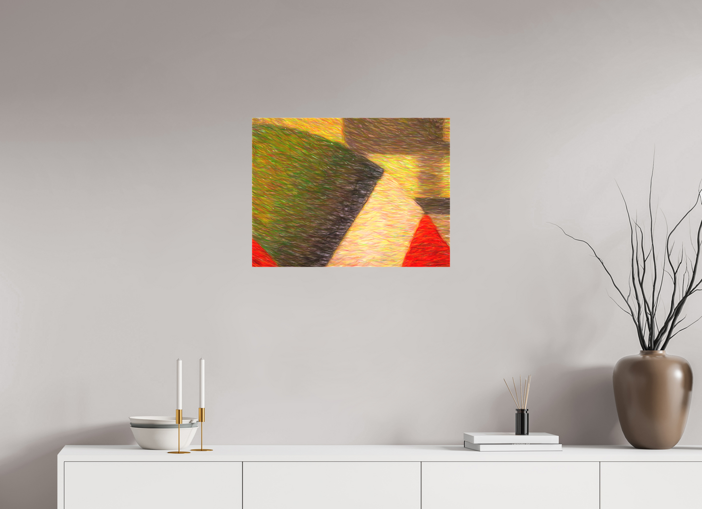 24 x 18″, On Woven Canvas Shapes