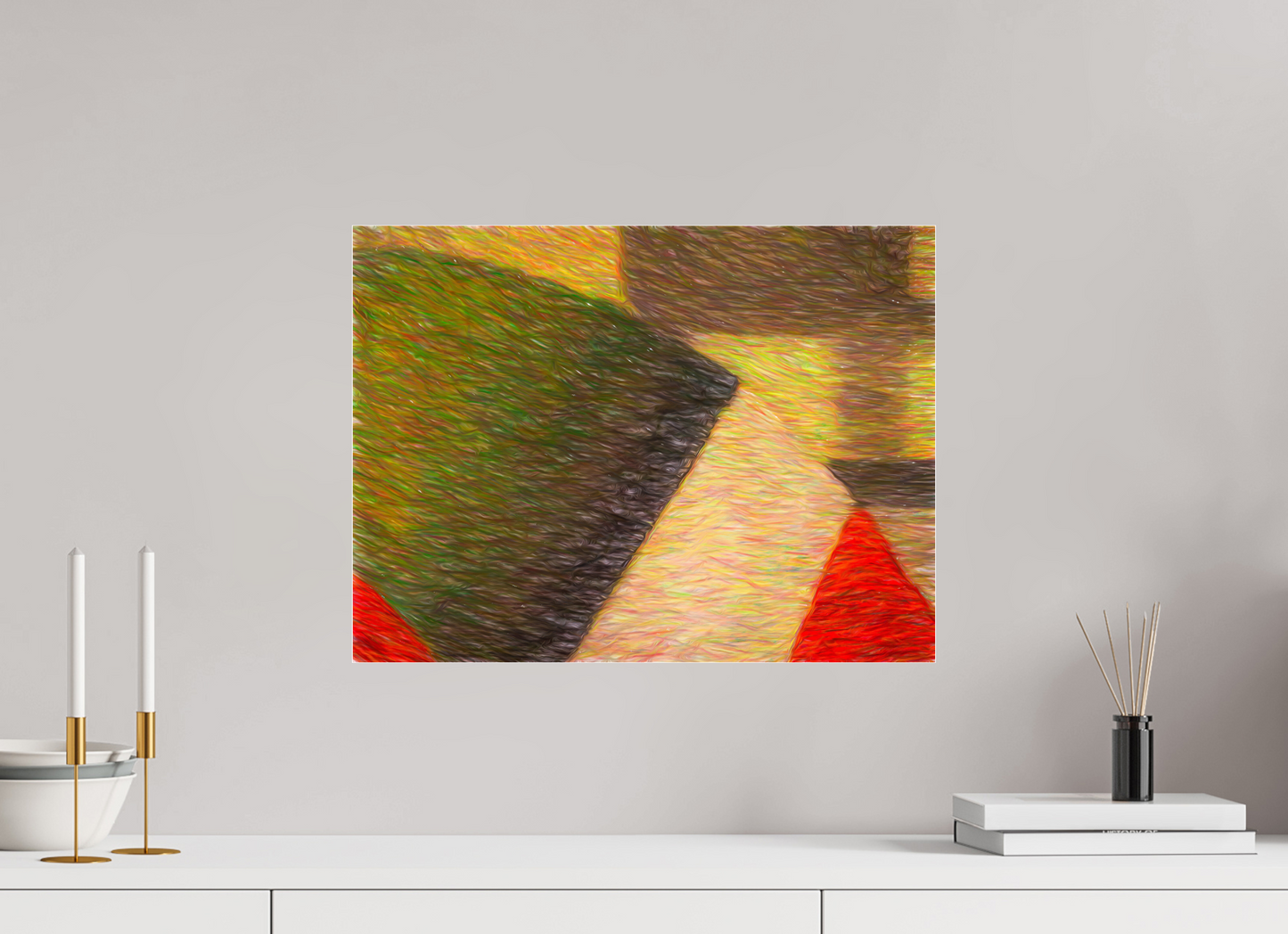 20 x 15″, Under Polished Acrylic Glass Shapes