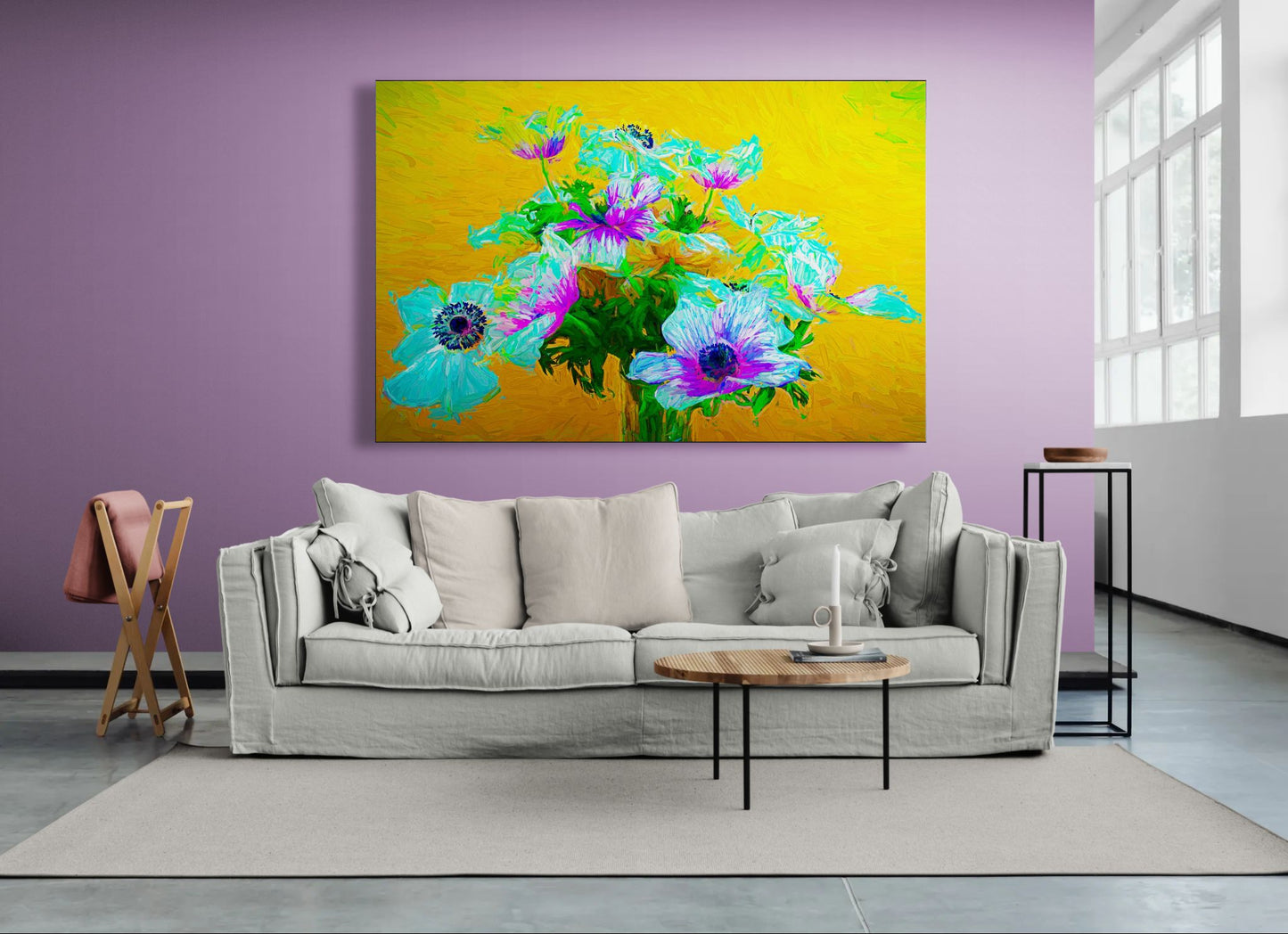 Panoramic Impressionist Flowers