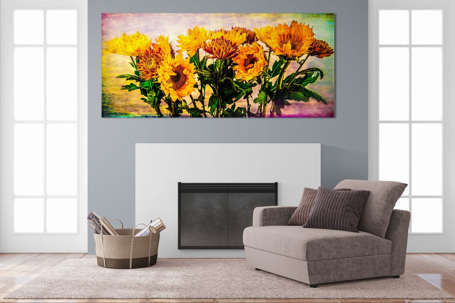 Panoramic Sunflowers Symphony