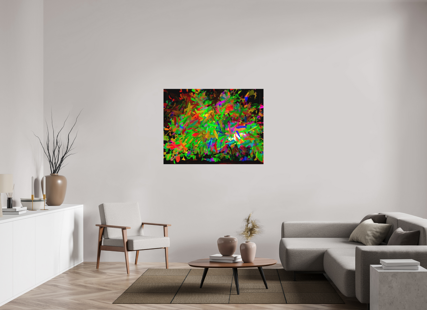 48 x 36″, On Woven Canvas Color Explosion
