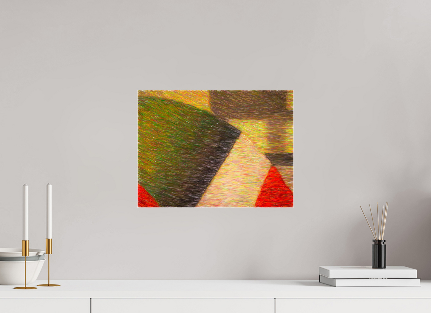 16 x 12″, Under Polished Acrylic Glass Shapes