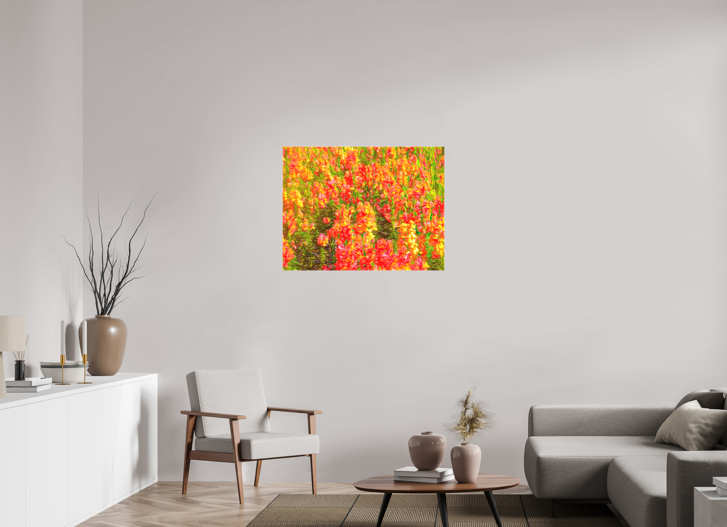 Panoramic Golden Flowers
