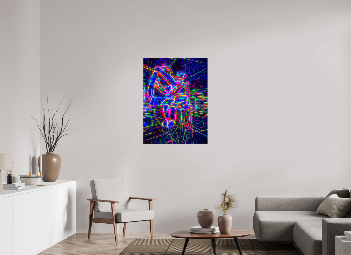 30 x 40″, Under Polished Acrylic Glass City Lights