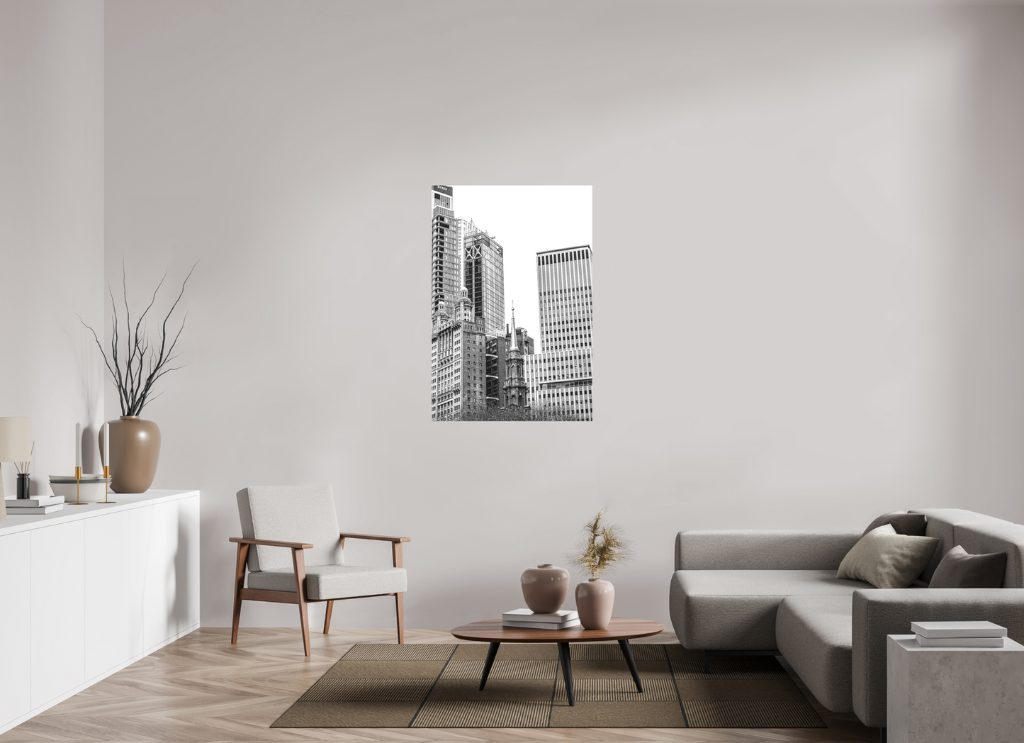 32 x 47.2″, On Woven Canvas New York Architecture