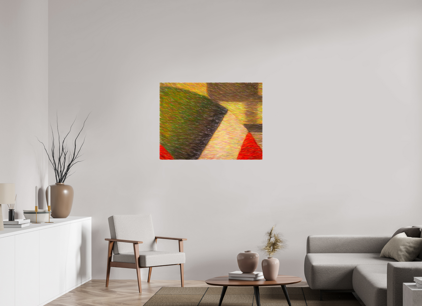 40 x 30″, Under Polished Acrylic Glass Shapes