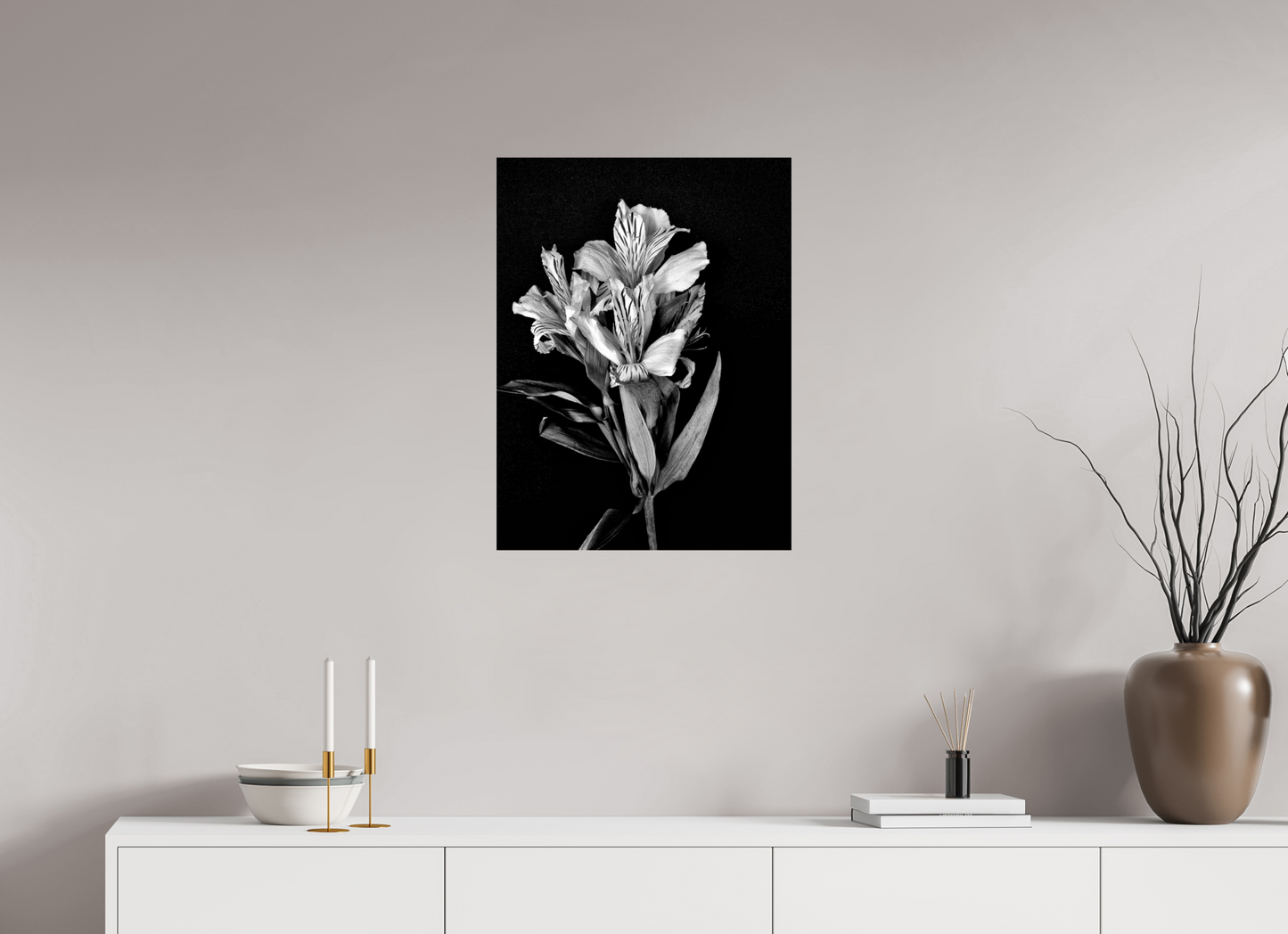 Flower Love in Black and White
