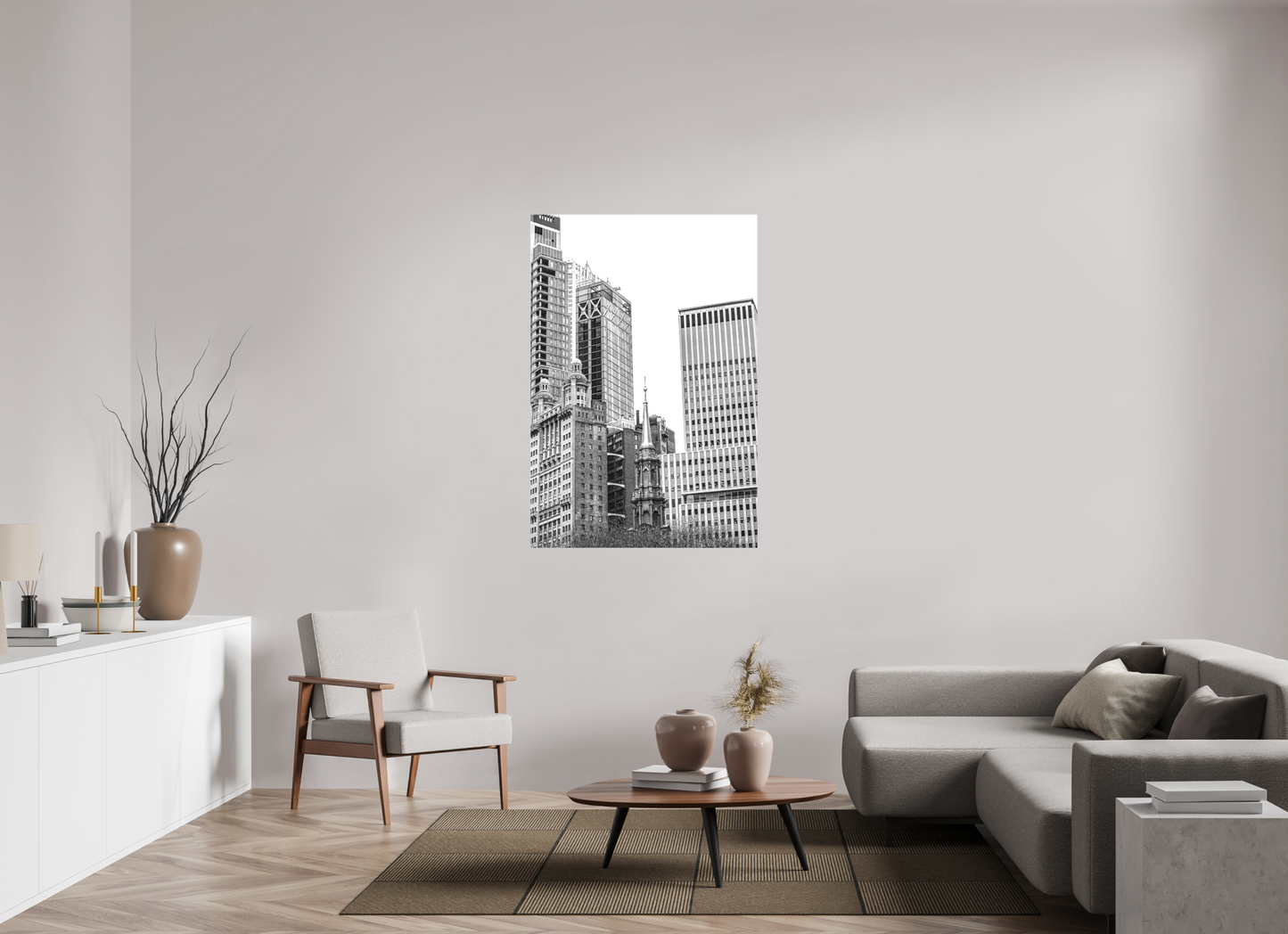 36 x 53.1″, On Woven Canvas New York Architecture