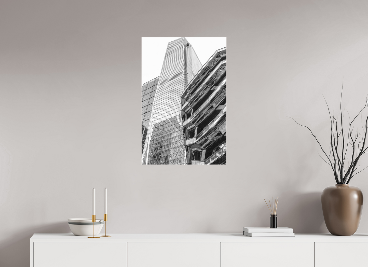 20 x 30″, Under Polished Acrylic Glass Hudson Yards