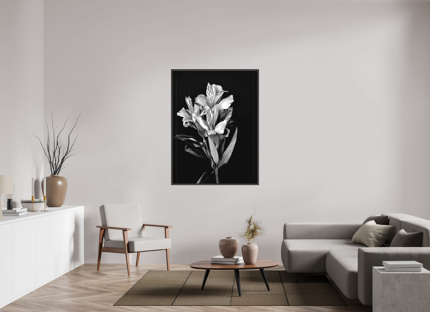 Flower Love in Black and White