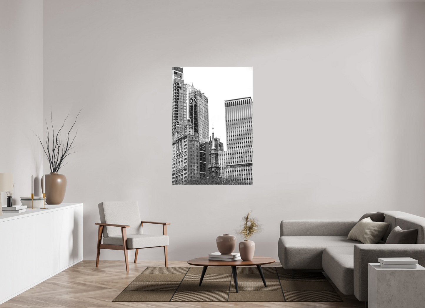 39 x 57.5″, Under Polished Acrylic Glass New York Architecture