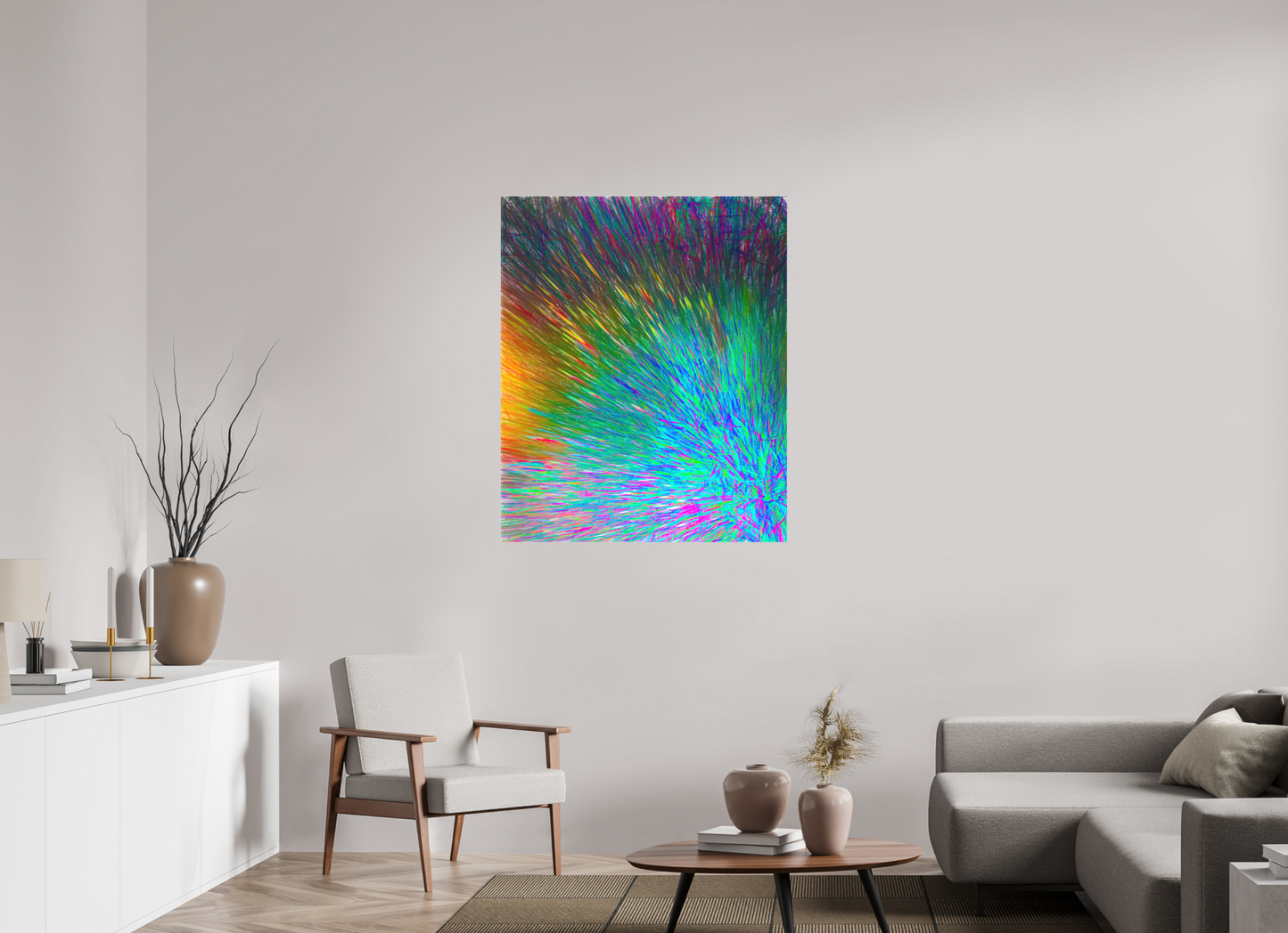 36 x 43.6″, On Woven Canvas Color Quest