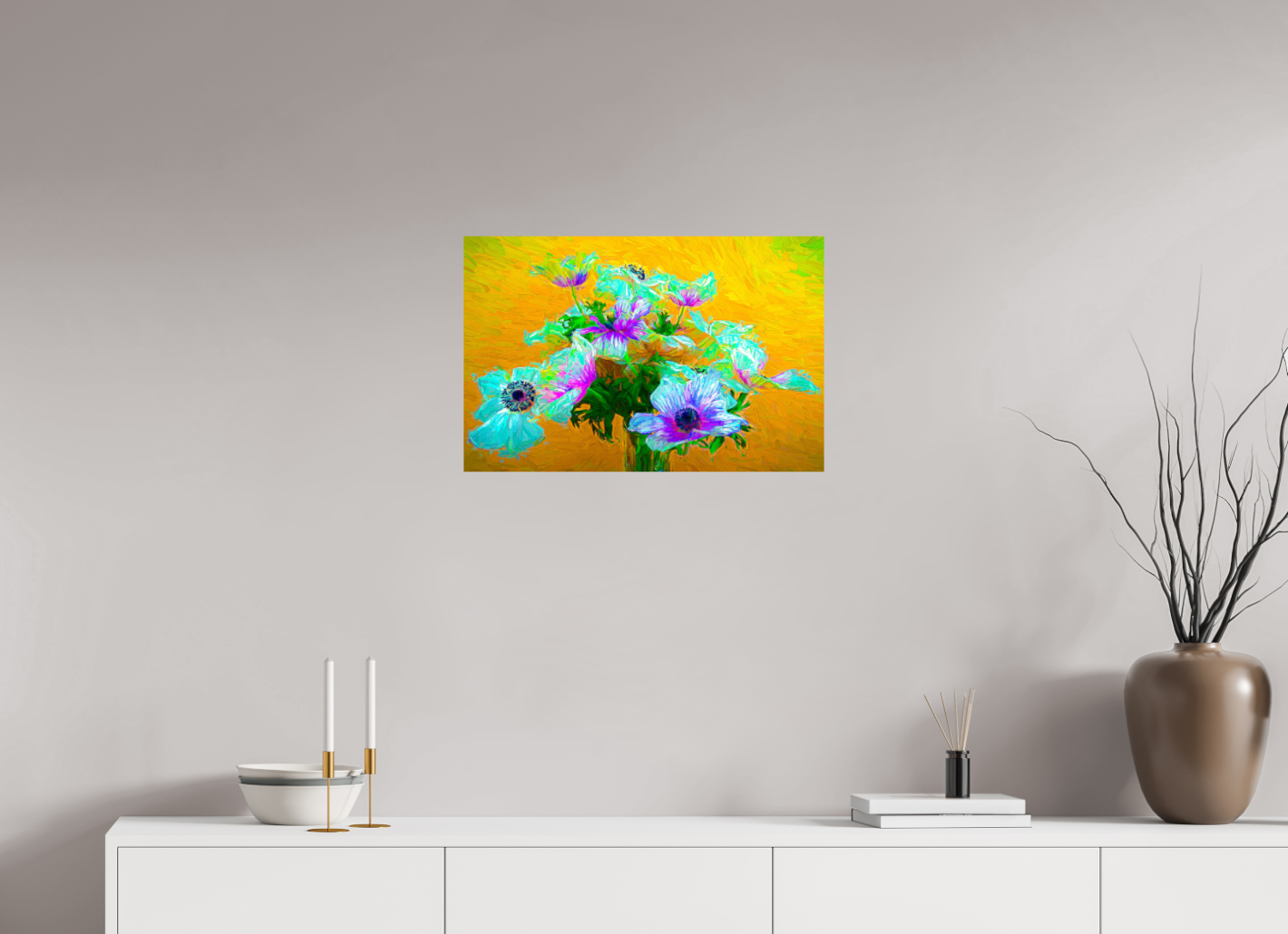 Panoramic Impressionist Flowers