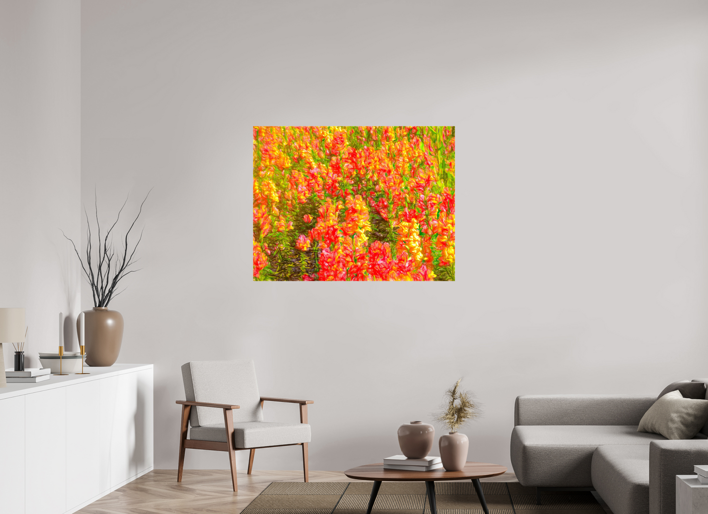 Panoramic Golden Flowers