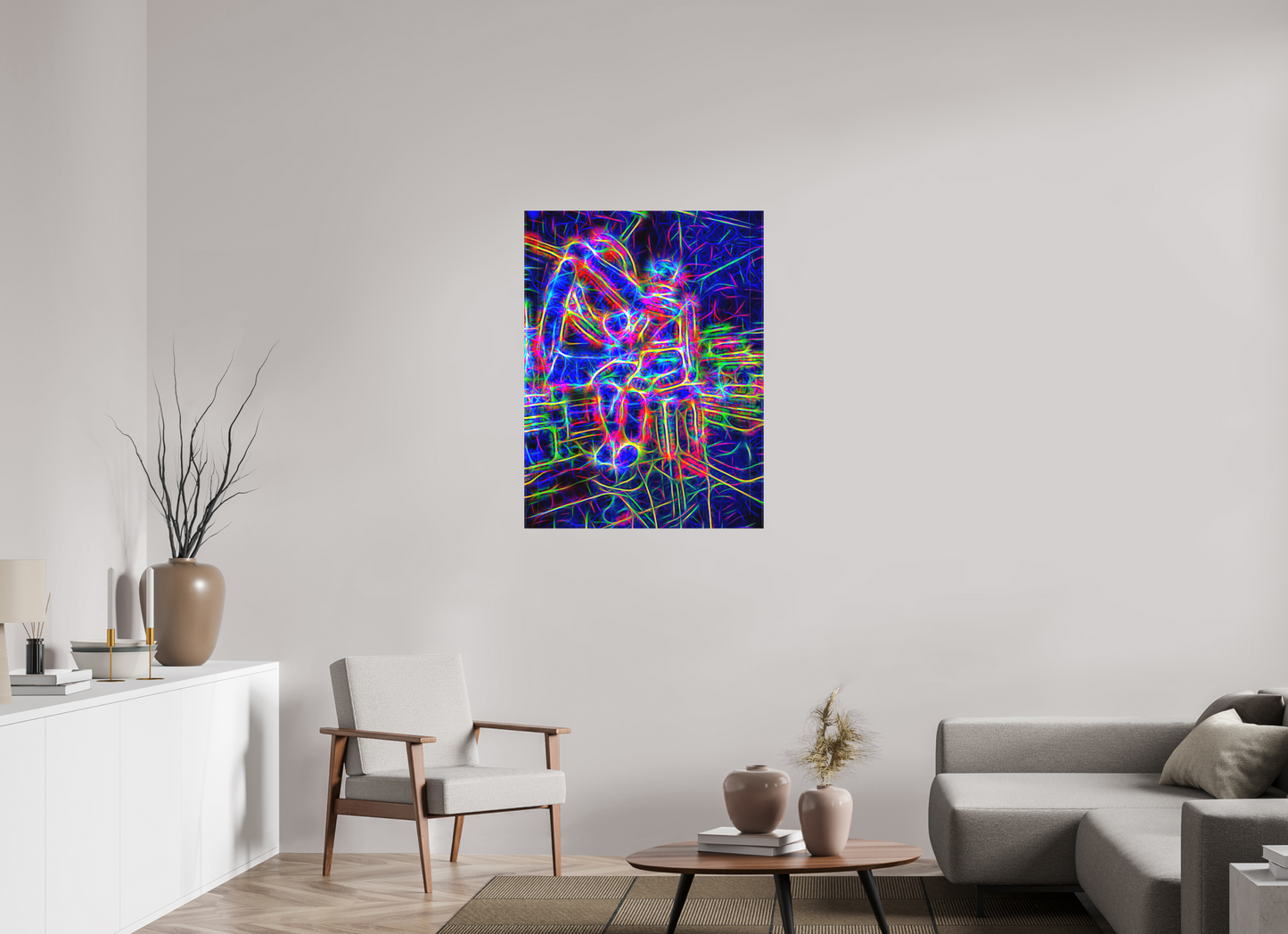 30 x 40″, On Woven Canvas City Lights