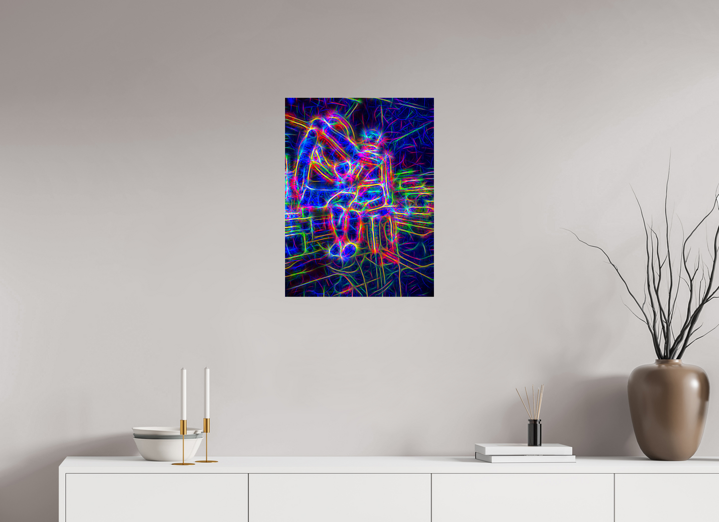 18 x 24″, Under Polished Acrylic Glass City Lights