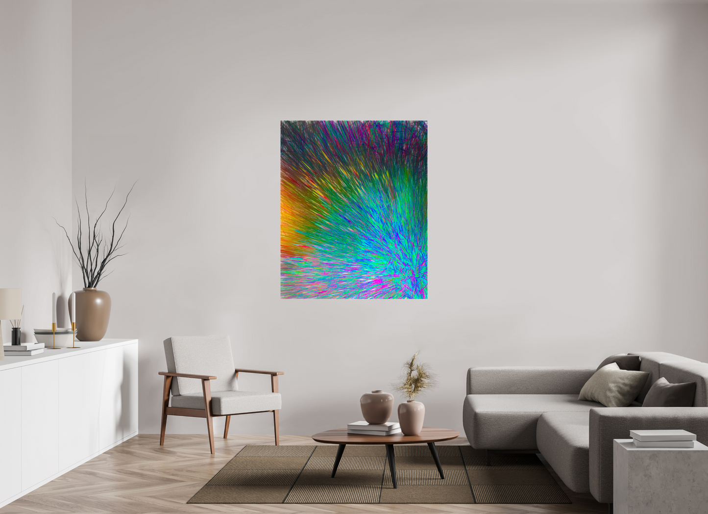 43 x 52.1″, Under Polished Acrylic Glass Color Quest