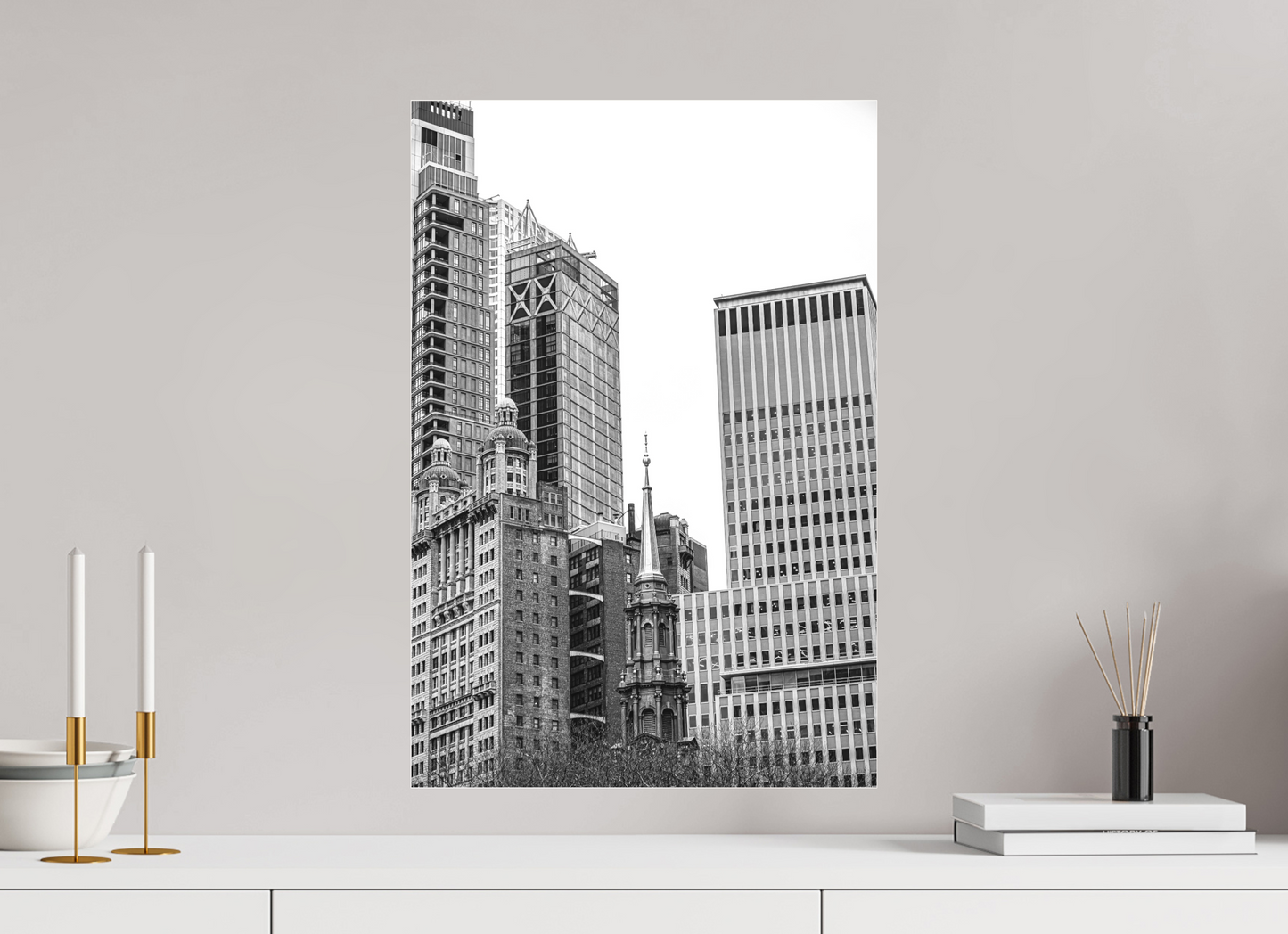 16 x 23.6″, Under Polished Acrylic Glass New York Architecture