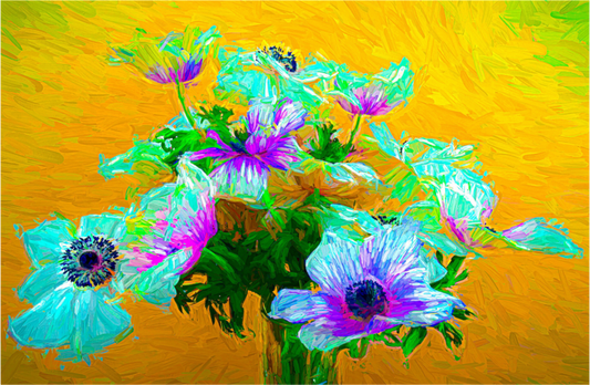 Panoramic Impressionist Flowers
