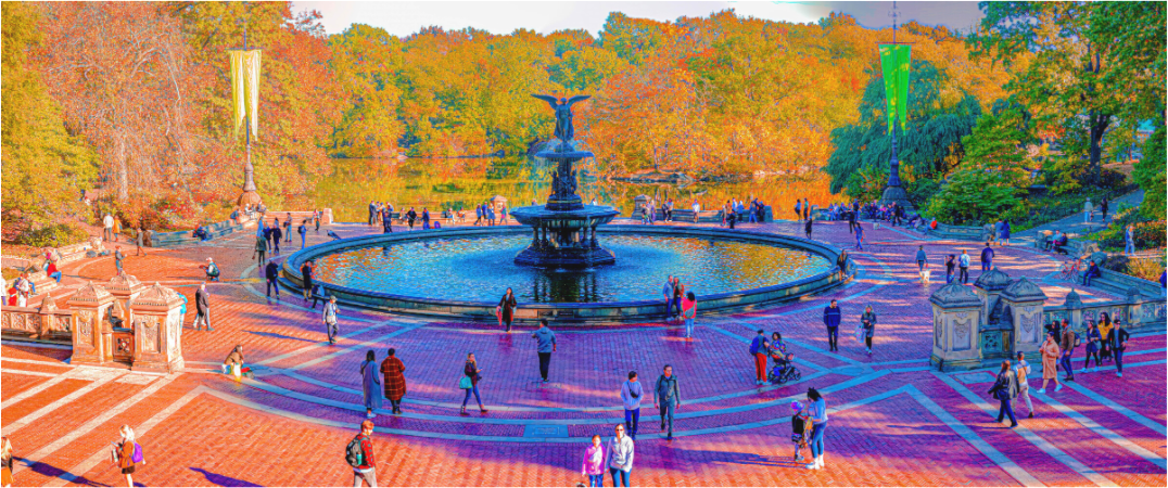 Panoramic Bethesda Fountain